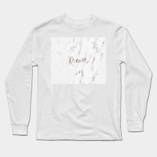 Rose gold marble dream Long Sleeve T-Shirt